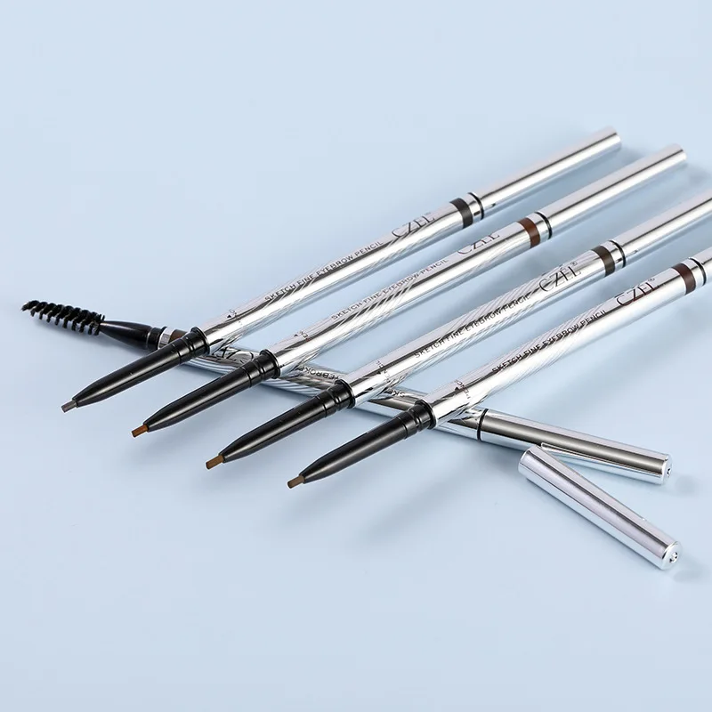 

Двухсторонний карандаш для бровей, металлический автоматический долговечный водостойкий устойчивый к поту ультратонкий карандаш для бров...