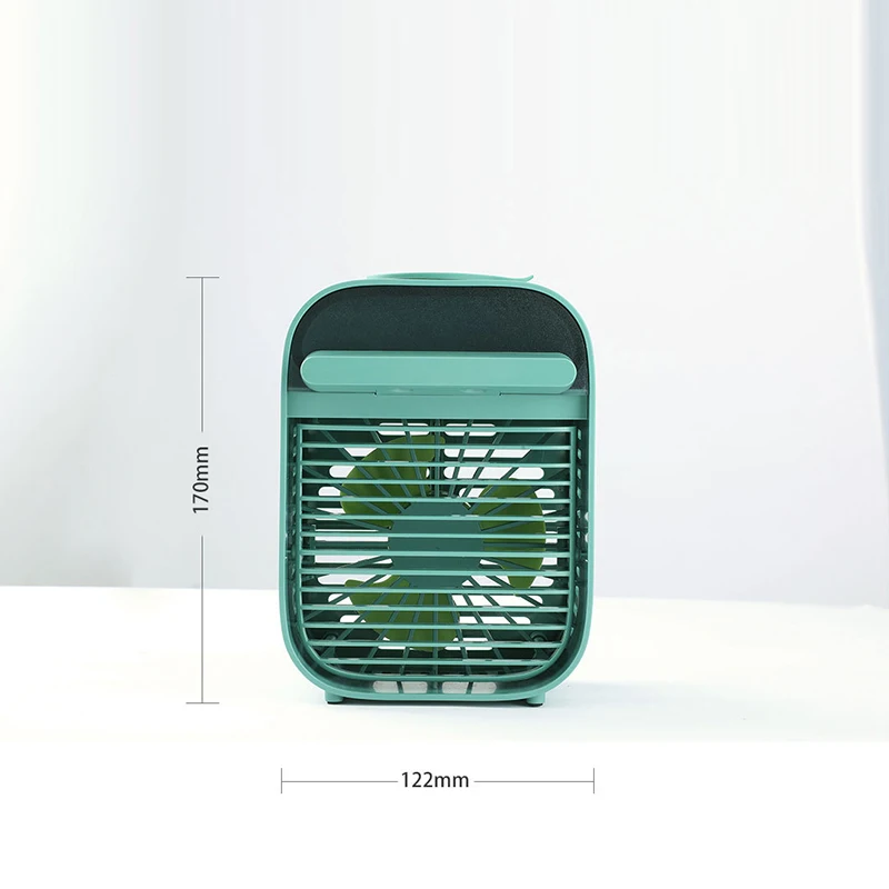 

Air Cooler Fan Mini Desktop Air Conditioner with Night Light Mini USB Water Cooling Fan Humidifier Purifier Multifunction Summer