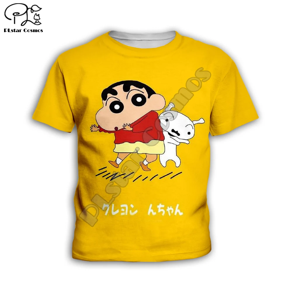 

Kids Cute Japan Anime Crayon Shinchan Children's wear 3d print T-shirt Boys/Girls Printed Top Short Sleeve Kids Tshirts KT-4