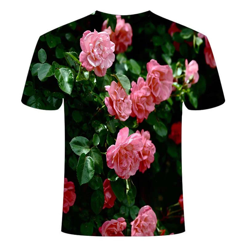 

T Shirt Men Flower Tshirt Hip Hop Tee 3d Print T-shirt Cool Mens Clothing 2021 New Summer Casual Tops streetwear men clothing