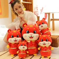 year of the tiger mascot plush toy tang suit tiger happy new year tiger doll chinese zodiac tiger