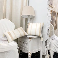 juannai kwasten decoratie kussenhoes beige kwasten kussensloop marokkaanse stijl tuftvoor thuis decoratie sofa bed 45x4530x50cm