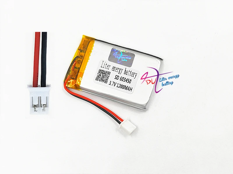 

10pcs 3.7V 1200mAh Lithium Polymer LiPo Rechargeable Battery JST PH 2.0mm 2pin For GPS DVD mobile video game PAD E-books 603450