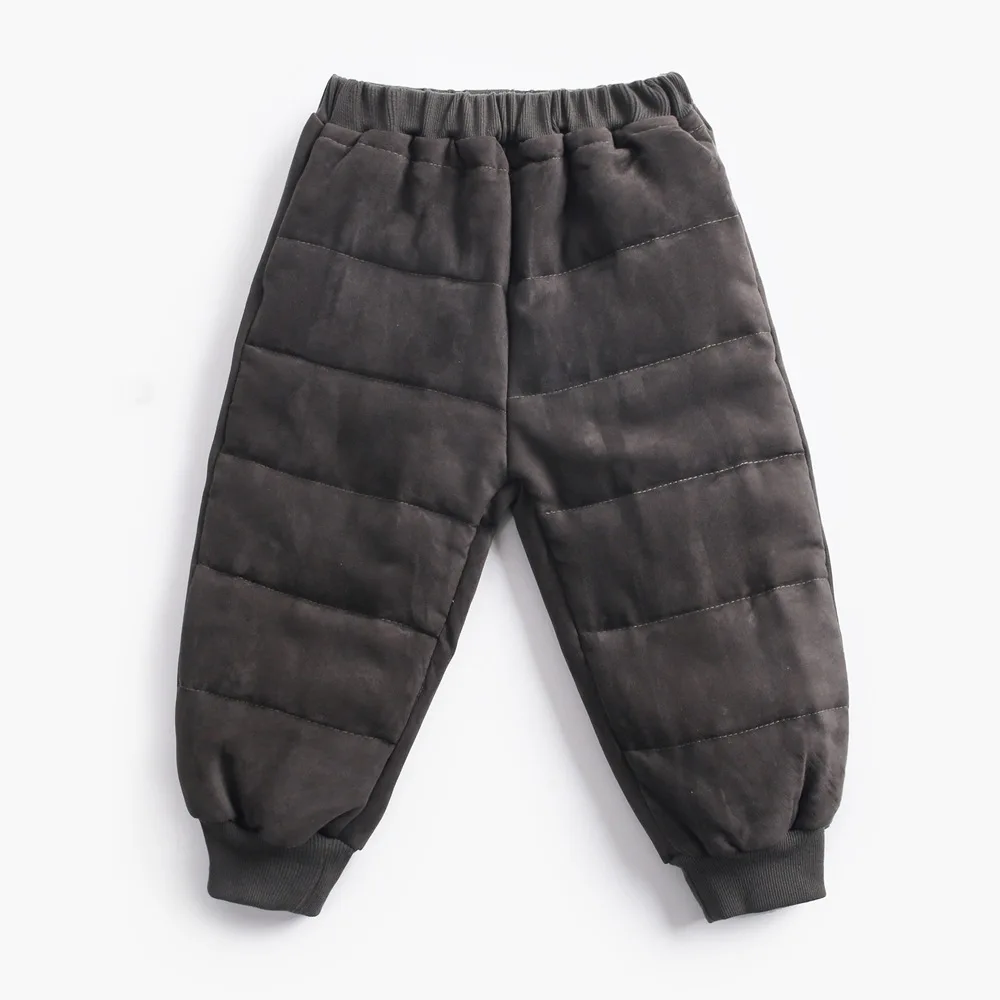 Детские брюки Осень зима теплые взрывобезопасные однотонные Плотные хлопковые