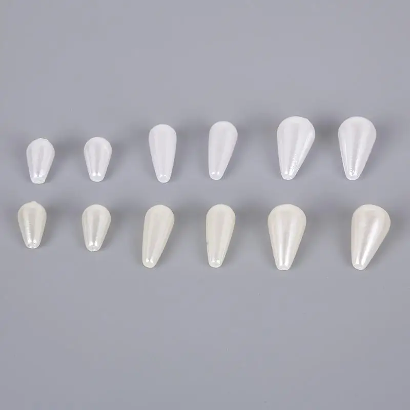 Новый DIY 50 шт./лот ABS имитация жемчуга Круглый воды в форме капель прямые отверстия