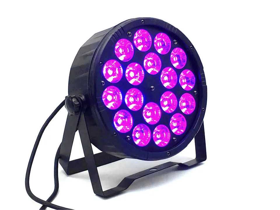 LED Par 18x12 W RGBW 4 в 1 luce della lavata di Lusso controlador DMX Led plana Luci dj | Лампы и освещение