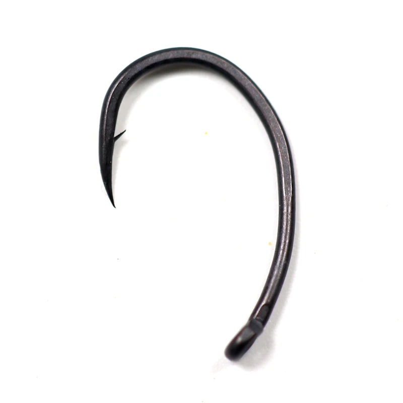 Bimoo 100pcs Coating Carp Hooks Yn High Carbon Steel Matt Black with Barb Size 2 4 6 8 10 Europe Japan Carp Fishing Hook