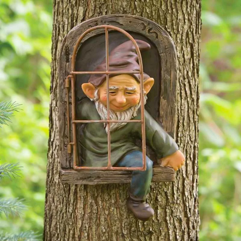 

Resin Naughty Garden Gnome Garden Decoration 15cm Statue White Old Man Fairy Garden Ornament Accessories Elves Desk Decor Gift