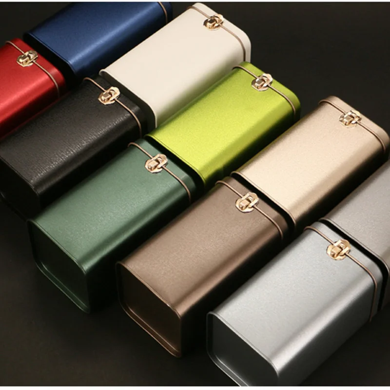 Качество Портативный металлический железный ящик Чай банок S/L однотонные Цвет