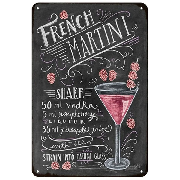 

Cocktail Plaque Metal Vintage Tin Sign Pin Up Shabby Chic Decor Metal Signs Vintage Bar Decoration Metal Poster Pub Metal Plate