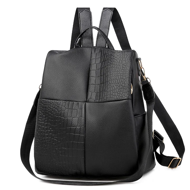 

Anti-theft Women Backpacks PU Leather College School Bag Rucksack Casual Travel Backpack Shoulder Bags Mochila Feminina