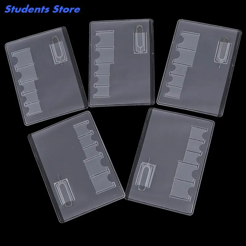 5Pcs Sim Card Storage Case Box Bag Easy Carry Clear pvc Protector Portable For Sim Memory Card multifunctional Universal images - 6