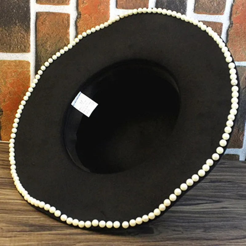 Женская шапка Элегантная черная осенне-зимняя корейская модная шерстяная шляпа