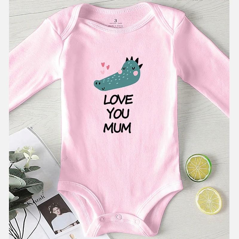 Носки для новорожденных детские вещи с мультипликационным принтом Я люблю маму