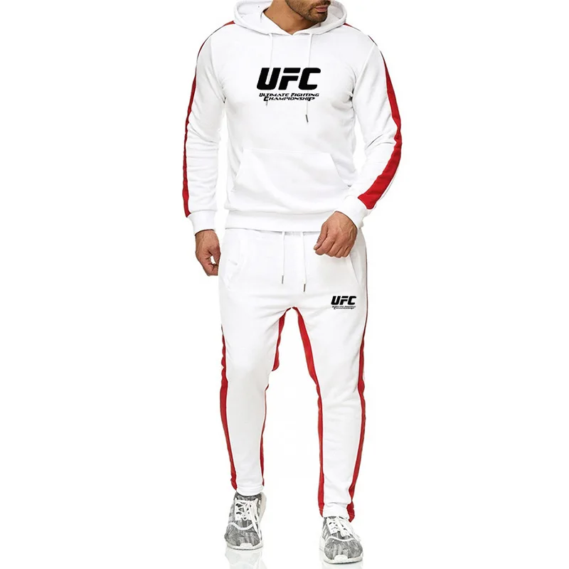 Мужской спортивный костюм из двух предметов Повседневная Толстовка с капюшоном