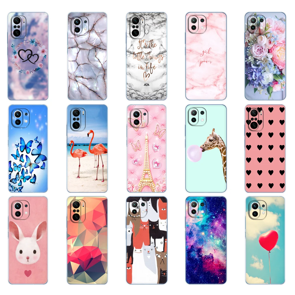 For xiaomi Mi 11 / Mi 11 Lite 5G NE 4G / Mi 11i / Mi 11 Ultra Case Silicon Soft TPU Back Phone Cover For Xiomi Mi11Lite Bumper