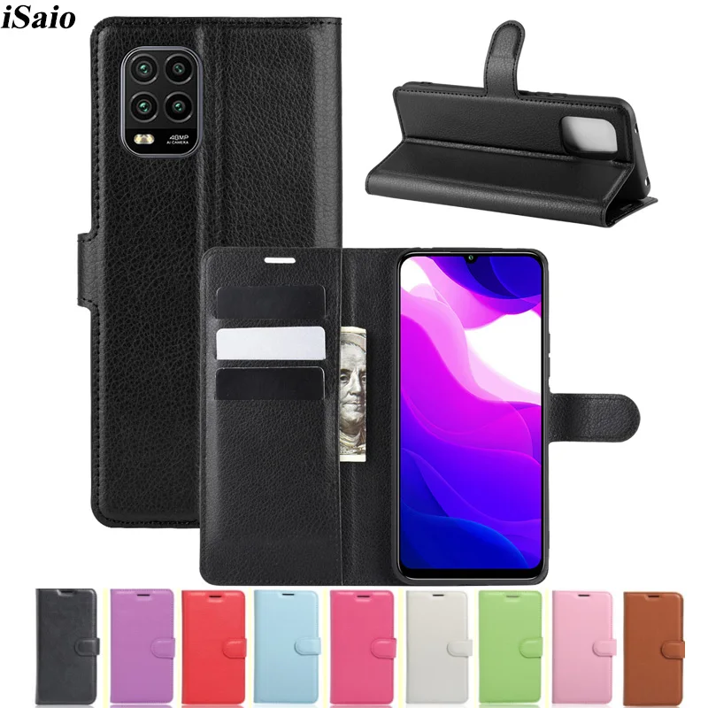 Для Xiaomi Mi 10 lite 5G Чехол Кошелек Флип кожаный чехол для Youth мобильный телефон Мягкий