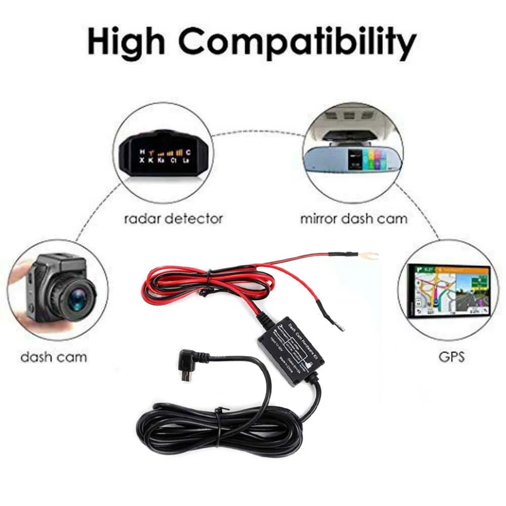 

12V-24V Car Charger Accessory Box Dash Fuse Hard Wire Hardwire Kit Parts