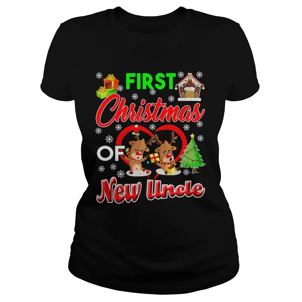 First Christmas Of New Uncle Women's T Shirt