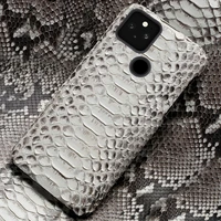 mobile phone case for google pixel 6 5 pixel 4 pixel 4a genuine python leather snakeskins shockproof protective cover shell