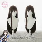 Anihut hanazono Tae Wig BanG Dream! Парик для косплея Poppin'Party синтетические женские черные коричневые волосы Bandori Косплей Hanazono Tae