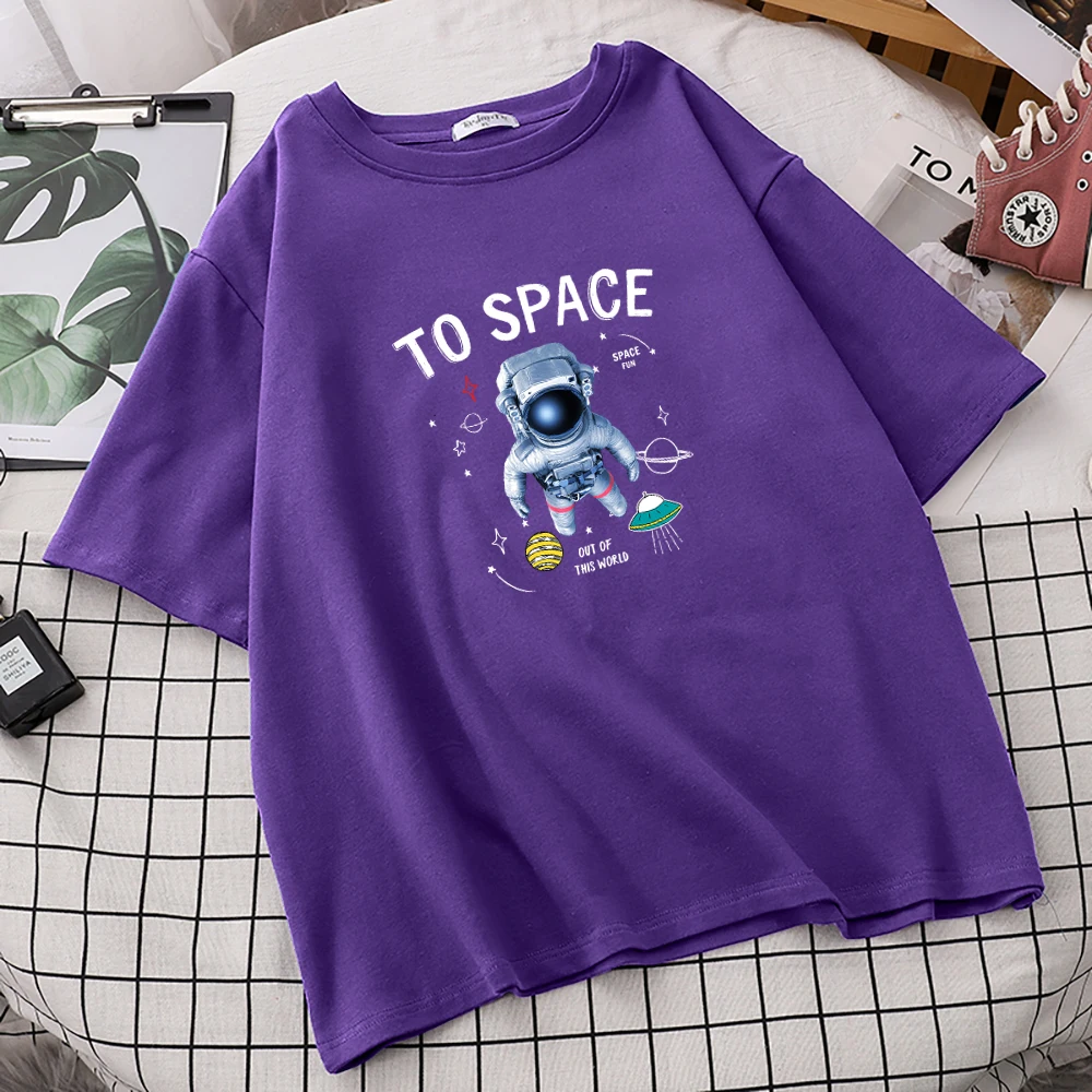 

Out Of This World Printing Female T Shirt Street High Quality T-shirts Cotton Sport Slim T Shirt Style Breathable Tshirts Woman