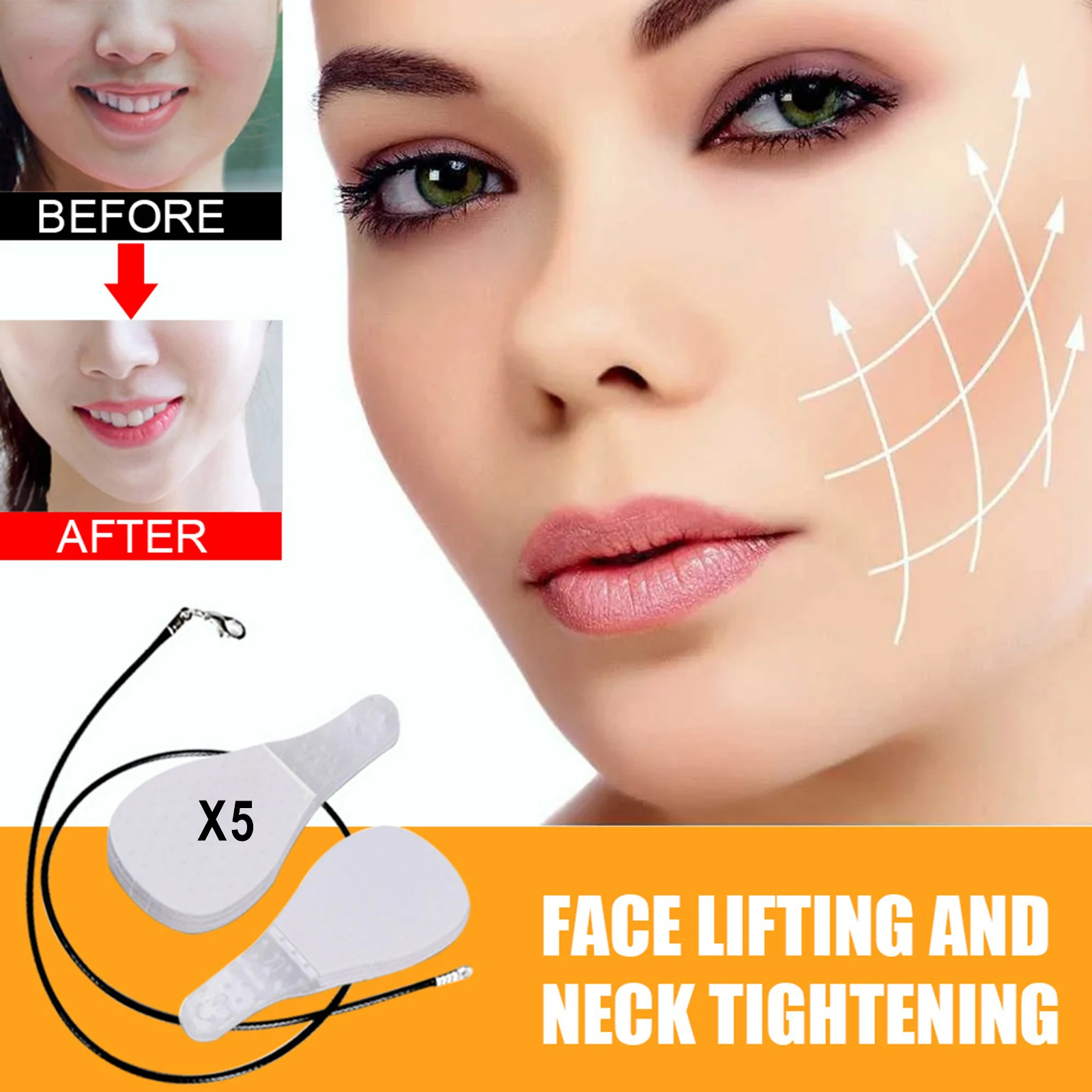 

10 Pieces Face Lifting Patch Invisible V-Shape Kit Double Chin Lift