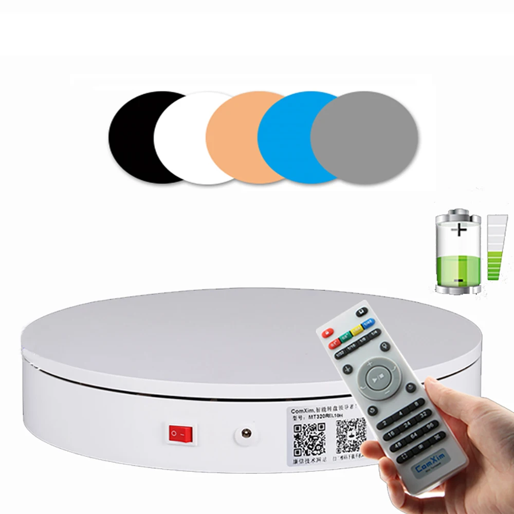 

Вращающаяся подставка для фотосъемки 20/32/40/50/60 см, автоматический беспроводной Перезаряжаемый Электрический поворотный стол с дистанционным управлением