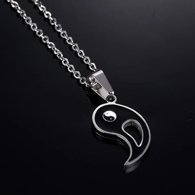 Новый Китайский Мистический Yin Yang кулон Цепочки и ожерелья из нержавеющей стали