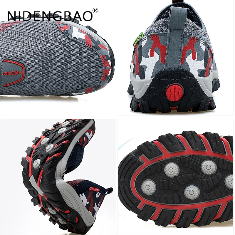 Mens Sneakers Couple Hiking Shoes Women Outdoor Trekking Walking Climbing Breathable Sports Shoes Quick Dry Slip On Size 35-44