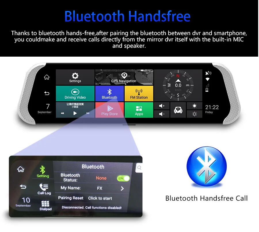 Fansicouk 10 ''Android 4G зеркало заднего вида Автомобильный видеорегистратор FHD 1080P ADAS gps двойной видеорегистратор dvr авто камера регистратор видео рекордер 786