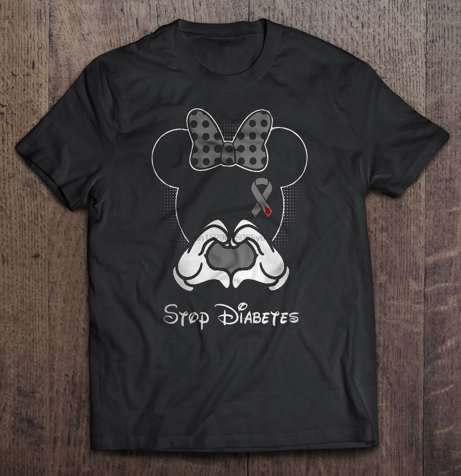 Мужская футболка остановить диабет женская с Минни Маус|Мужские футболки| |