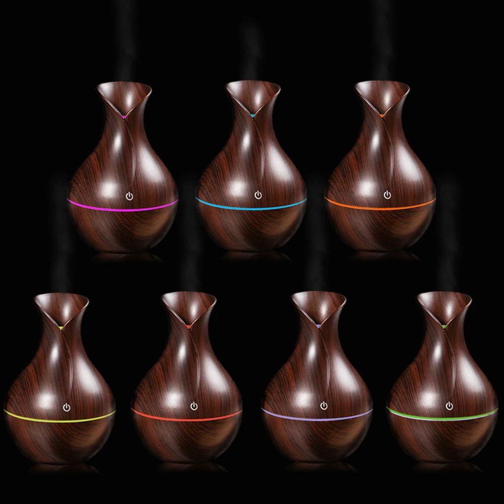 130 мл USB Электрический арома-диффузор деревянный ультразвуковой увлажнитель