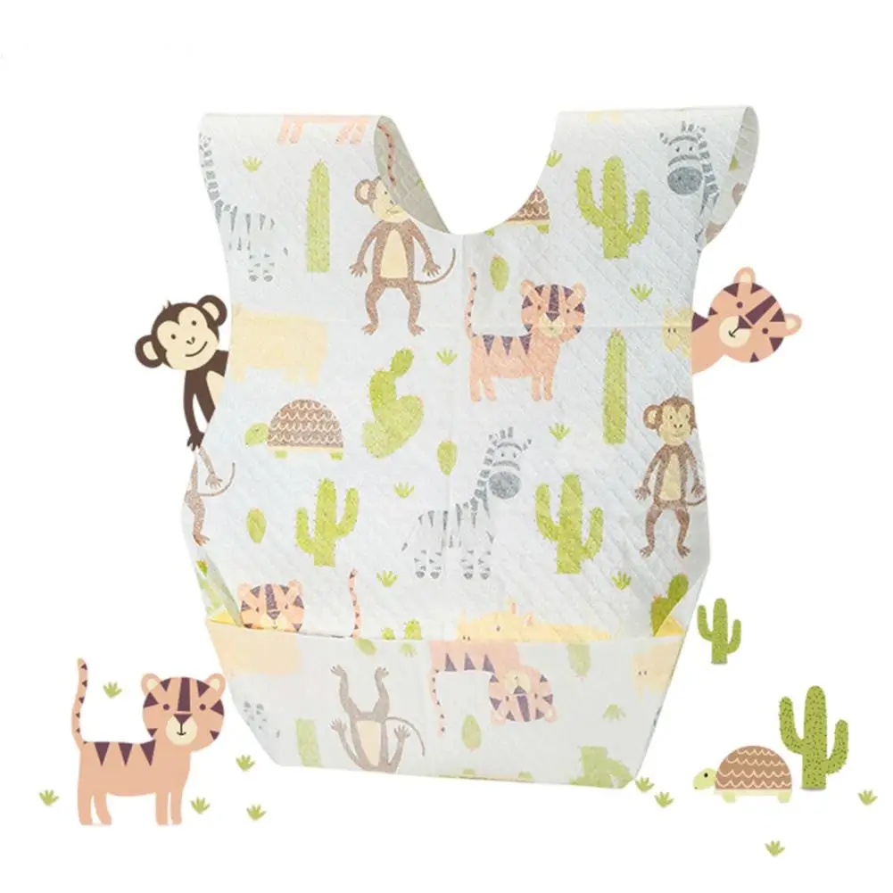 

Одноразовые нагрудники с запатентованным измельчителем крошек одноразовые дорожные нагрудники для малышей и младенцев 20 шт. регулируемые ...