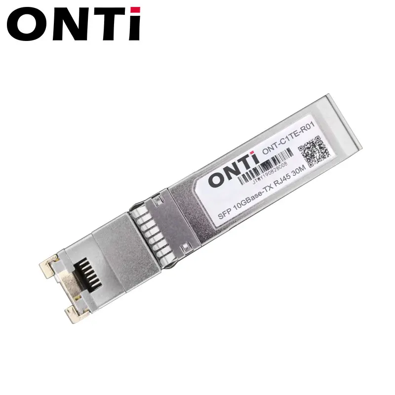 ONTi 10G RJ45 медный SFP + модуль 10GBase-Tx Ethernet волоконно-оптический FTTH совместим с