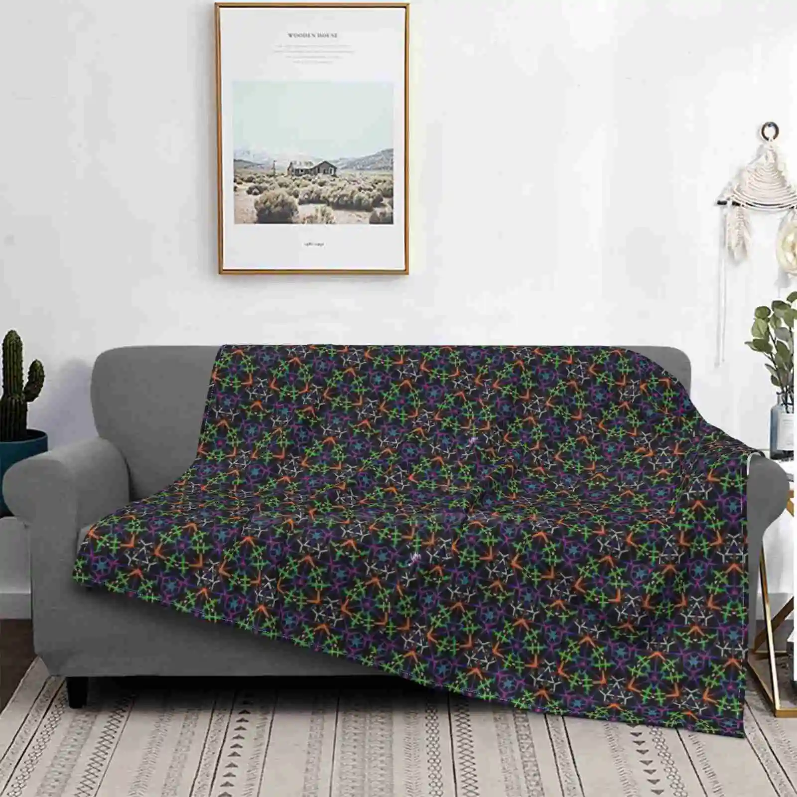 

Untitled Air Conditioning Blanket Travel Portable Blanket Fractal Kaleidoscope Abstract