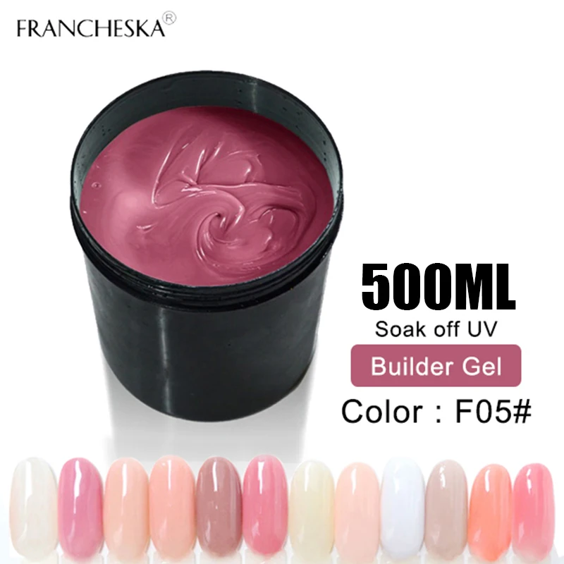 500ml builder F05 500 мл Заводская основа для ногтей, грунтовка для ногтей, гель, без необходимости, лампа, быстрая сушка, анастомоз, без кислоты, грунтовка для ногтей, верхнее Базовое покрытие, строительный гель для полировки - Цвет: 500ml builder F05