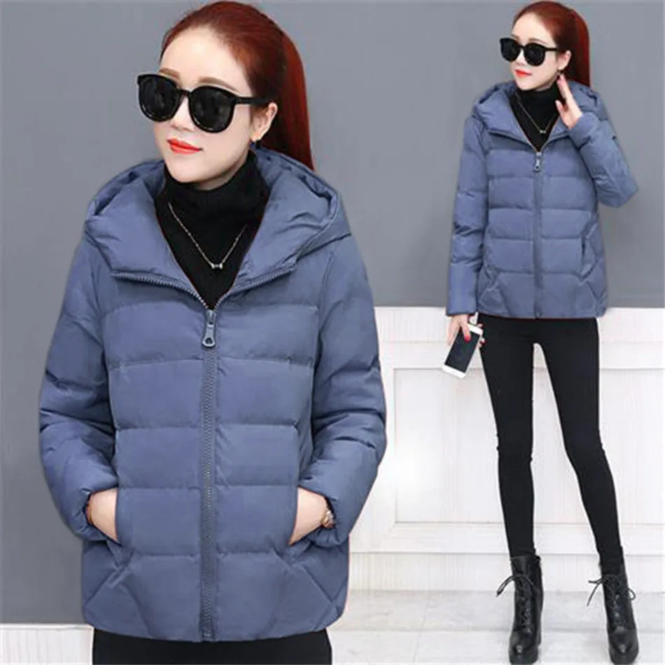 

Women Winter Warm Thick Hooded Cotton Down Jacket Newest Long Padded Parka For Women Oversize Winter Loose Cotton Coat CT 0004
