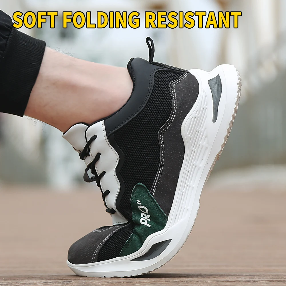 

2021New women Sneaker Work Safety Shoes men Steel Toe Anti-Smashing Anti-Puncture Soft Light Comfortable Protective Boots