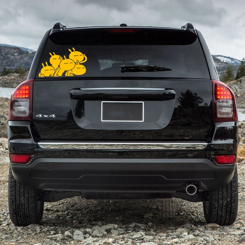 

CS31053# Bunny Die-cut Vinyl Decal Car Sticker Waterproof Auto Decors on Car Body Bumper Rear Window
