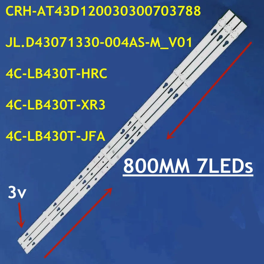 15pcs/lot LED Strip 4C-LB430T-HRC XR3 JFA JL.D43071330-004AS-M_V01 for L43M5-5ASP LT-43T510F LVF430LGDX