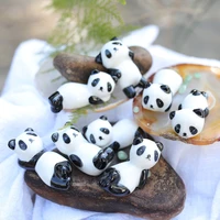 cute cartoon panda ceramic material chopsticks holder panda shape chopsticks mat practical convenience kitchen tableware holder