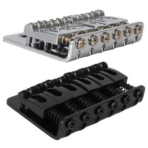 6-струнный 65 мм металлический фиксированный хардтейл, верхняя нагрузка гитарный Струнодержатель, для аксессуаров для электрогитары, хромированный и черный