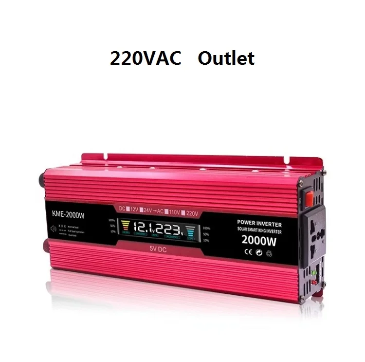 Инверторный трансформатор напряжения светодиодный дисплей волна чистый синус 600