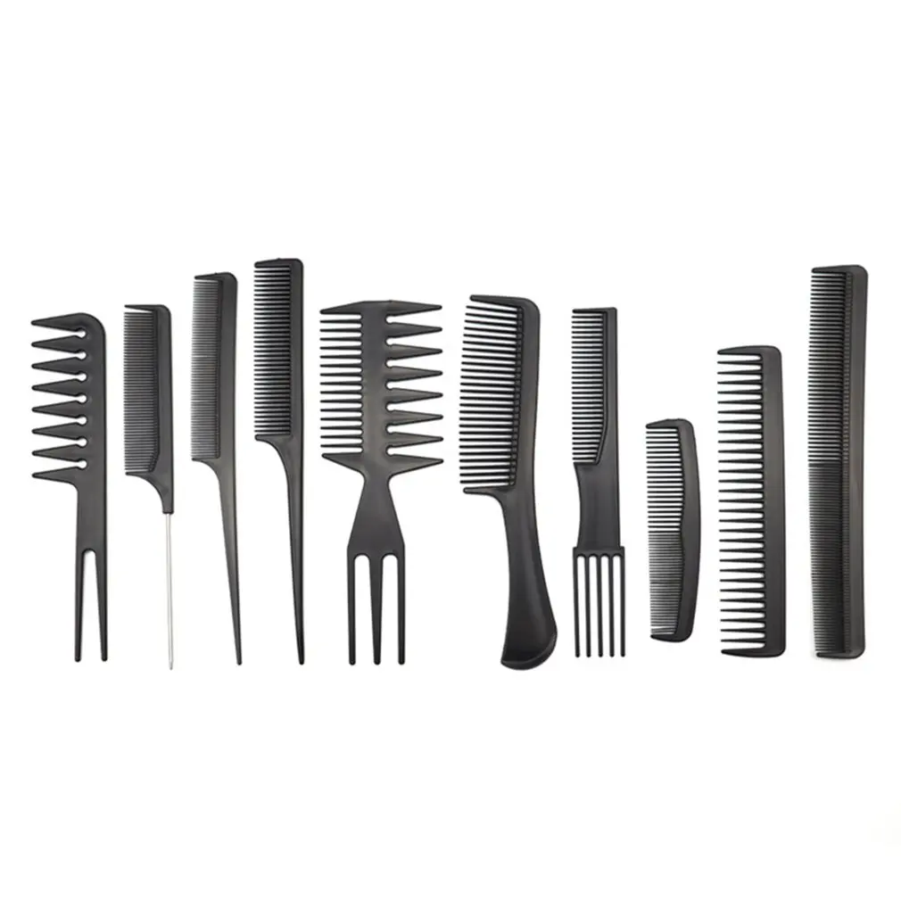 

Hair Comb Portable Size 10PCS/SET Plastic Salon Hair Styling Hairdressing Plastic Barbers Brush Combs Set