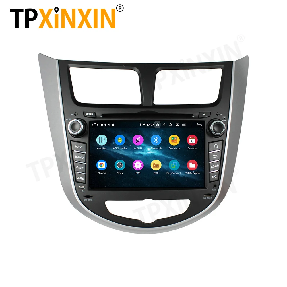 Мультимедийный проигрыватель для Hyundai Verna Accent Solaris 128-10 0 4 + 2011 ГГц Android 2012 PX6 - купить