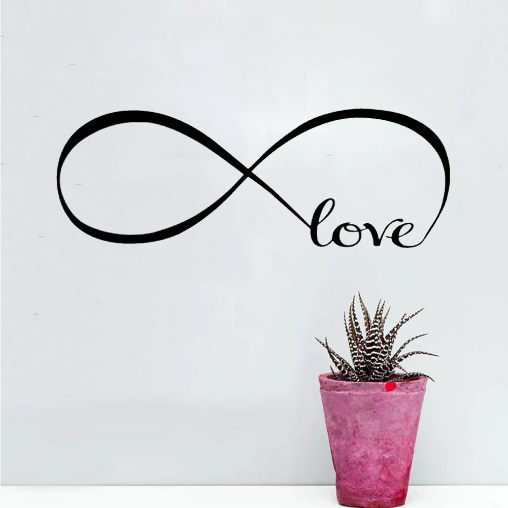 

Wall Stickers Infinity Symbol Word Love Bedroom Stickers For Kid Baby Room Bedroom Home Decor Waterproof Vinyl Art Murals Decor