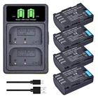 Аккумулятор DMW BLF19, BLF19, BLF19E, 1860 мА  ч, 4 шт., DMW-BLF19E, DMW-BLF19, зарядное устройство с двумя USB-разъемами с ЖК-дисплеем для Panasonic Lumix GH3, GH4, GH5, G9