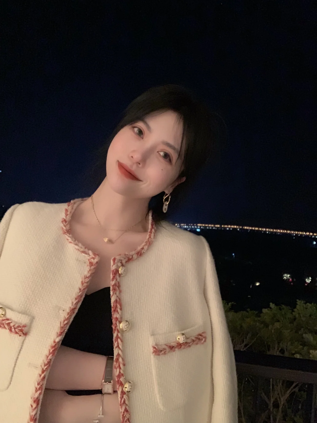 

Новинка Осень-зима 2021, модная маленькая парная модная повседневная куртка с круглым вырезом, тканая маленькая парная куртка для женщин