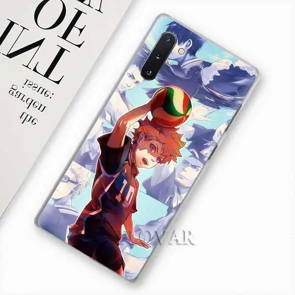 012 Аниме Haikyuu телефонные чехлы для samsung Galaxy Note 10 S10 плюс 5G S10e A30 A40 A50 A60 A70 M40 жесткий чехол - Цвет: 012